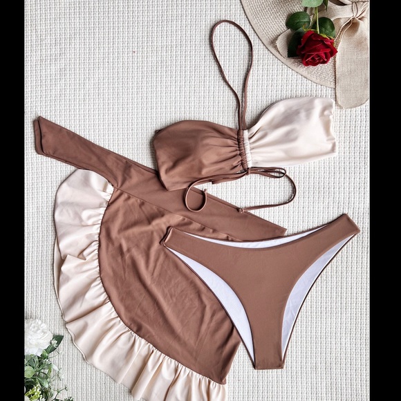 Colorblock three pieces set brown/cream - Picture 3 of 7